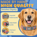 Elegant little tail Independence Dog Collar, Holiday Pet Collar Patriotic Dog Durable Dog Collars Girl or Boy Soft Pet Gift Adjustable Dog Collar for Small Medium Large Dogs