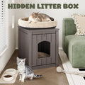 Outdoor Cat House Weatherproof, Resin Durable Cat House Condos for Outdoor & Indoor Cats Easy to Clean & Assemble Cat Sh