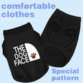Personality Canine Attire: Soft, Lightweight Cotton Dog Clothes with 'The Dog Face' Print. Small and Medium Breeds, Perfect for Everyday Wear, Comfortable and Breathable Dog Shirt Black M