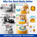 KILIN Slow Feeder Dog Licking Bowl with Rolling Ball,4 Non-Slip Pads,8fl oz