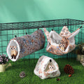 Abbylike 9 Pieces Rat Hammock 3 Tier Guinea Pig Ferret Hammocks Small Pet Hanging Tunnel Glider Toy Guinea Pig Ferret Hi