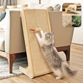 PETKARAY Cat Scratcher, Cat Sisal Scratching Ramp, L Shape Cat Scratch Pad for Indoor Cats, Wall Furniture Protector with Catnip Large