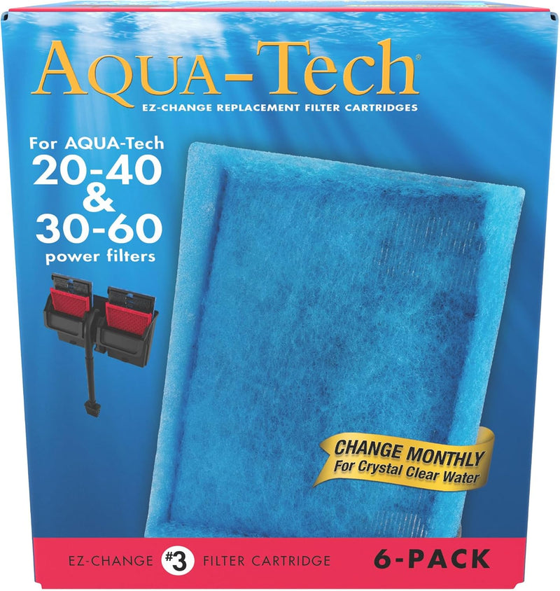 Aqua-Tech EZ-Change #3 Filter Cartridge For Aquarium Filter, 6 Count