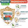 Flea and Tick Prevention for Dogs Chewables - Natural Dog Flea and Tick Treatment Chewable - Oral Flea Supplement for Dogs - Puppy Flea Support - All Breeds & Ages - 60 Soft Chews