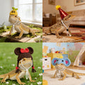 16Pcs Chicken Hats Adjustable Mini Hat, Hand Knitted Desk Goose Outfits kit