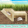 PINVNBY Hamster Burrow Tunnel Hideout Wooden Hamster Climbing Ladder Toy Cage Decor Accessories for Gerbil Mice or Other