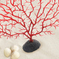 Piutouyar 2 Pcs Sea Fan Coral Decorations, Red, 11.8inch & 6.7inch