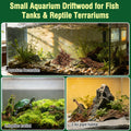 4pcs Natural Aquarium Driftwood Decoration,Perfect for Aquascaping,Fish Tanks and Reptile Habitats,Enhances Underwater A
