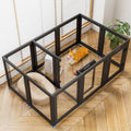 Clear Acrylic Dog Playpen Transparent Dog Playpen Indoor, Easy Assemble Clear Pet Pen for Puppy Bunny Cat Pig, Sturdy & Easy Cleaning Plastic Dog Puppy Fence