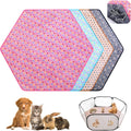 Preboun 4 Pcs 47" Guinea Playpen Pad Reusable Dog Liner, Colorful, Star