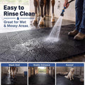 18 Pcs Horse Stall Mats 4 x 8 ft Plastic Stable Mat Interlocking