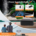 hygger Aquarium Air Pump, Rechargeable Portable Oxygen Pump with Single/Dual Outlets, Ultra Quiet Battery Powered Air Bu