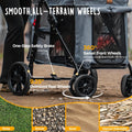 CANINE CANYON Scout Pet Stroller, Heavy Duty Dog Stroller for Large & Medium Dogs, Foldable Pet Stroller for 2 Dogs with All-Terrain Wheels, Storage Pocket & Cup Holder, 55 lbs Capacity, Grey