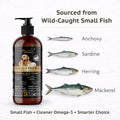 Omega-3 Fish Oil for Dogs & Cats – 2-Pack (16 fl oz Each) High-Potency Wild-Caught Fish Oil with 800 mg EPA + 525 mg DHA