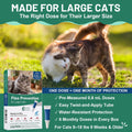 Cat Flea Treatment - Topical Flea Treatment for Cats 9-18 lbs, 6-Month Supply, Waterproof and Fast-Acting & Long, Flea S