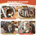 Cat Tunnel for Indoor Entertainment, Tear-Resistant Cat Play Tube with Play Ball, Collapsible Pet Tube with Interactive Peephole, Ideal for Outdoor Exercise for Kittens Puppies Rabbits (8-Shaped)
