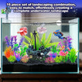 CousDUoBe 16 Pcs Fish Tank Decor Set Shipwreck Decoration Fish Tank Plants