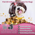 NATURE TARGET Probiotics for Dogs & Digestive Enzymes for Digestive Health - Plus Fish Oil & Vitamins Supplement for Allergies & Immune & Itchy Skin, 120 Chicken Flavor Probiotic Soft Chews