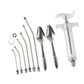 Talk-Satisfied Baby Bird Feeding Syringe Feeding Tubes for Birds Parrot Hand Feeding Syringe with 6 Pcs Curved Gavage Tubes and Stainless Steel Metal Feeding Spoon (50ML)