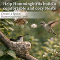 Hummingbird Nesters Bird Nesting Material Holder for Wild Birds Humming Bird House Materials Gifts for Bird Watching Nature Lovers Refillable Outdoor Bird Station (3 Balls Safe Nesting Starter Kit)