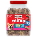 Milk-Bone Flavor Snacks Mini’s Dog Biscuits, Flavored Crunchy Dog Treats, 36 Oz. Canister