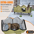 Heated Outdoor Cat House for Outside Weatherproof Cat Shelter