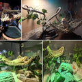 kathson Bearded Dragon Hammock,Lizard Lounger Reptile Tank Hanging Plants Climbing Jungle Vines Flexible Leaves Decorati