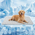 FunFurry Cooling Mat for Dogs，44"X32" Extra Large Pet Pad，Q-Max>0.5 Rapid Cooling Dense Weave Fabric，Washable Kennel Mat with Non-Slip Bottom (Light Grey, XL)