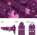 DELIFUR Large Dog Raincoat - Waterproof Dog Rain Poncho Adjustable Double Layer Rain Jacket with Hood for Medium Large D
