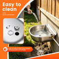 ZHEQOGZH Metal Automatic Dog Water Bowl Dispenser, Outdoor Heavy Duty Stainless Steel Dog Waterer, Auto Self Filling Animal Water Feeder for Dogs Cats with Float and Drain Plug
