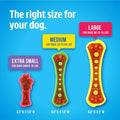 Hartz Chew 'n Clean Dental Duo Bacon Flavored Dental Dog Chew Toy and Treat - Extra Small
