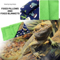 Bearded Dragon Bed with Pillow Lizard Sleeping Bag Blanket Soft Warm Hideout Terrariums Accessories for Reptile Lizard B
