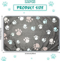 Tegeme 12 Pcs Pet Blankets 23 x 16 Inch Soft Fluffy Fleece Dog Cat Warm Paw Print Pattern Blankets Flannel Throw for Pets Dog Puppy Cat(Gray)