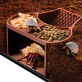 Hermit Crab Habitat Shelter with Dual Food Bowls, 2-in-1 Cave Shelter & Feeding Dish, Textured Climbing Ramp & Viewing W