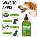 Liquid Probiotics for Dogs & Cats of All Ages | Dog Probiotics to Provide Digestion Balance | Prebiotic Blend for Harmonious Food Absorption | 3 Billion CFU | Herbal Flavor | 2 Oz