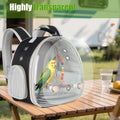 Portable Parrot Travel Cage Carrier with Small Swing Toy&Cage Colorful Toys Set Small Bird Parakeet Bag with Standing Pe