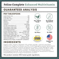 Wholistic Pet Organics Feline Complete - 4 oz - Organic Cat Multivitamin + Probiotic Supplement for Overall Health, Skin & Coat Support - Cat Vitamins for Cats Health - Kitten & Senior - 37 Scoops