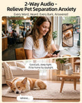 Genie S 2.5K Pet/Dog/Cat Camera, No Subscription Required, Built-in 32GB Storage, Phone APP, 2-Way Audio, 350° Pan&Tilt,
