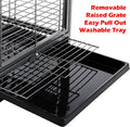Deluxe Portable Durable Wrought Iron Bite-Proof Bird Travel Parrot Vet Carrier Cage Prevent Beaks Out Pet Products for Parrots Conures Cockatiel Amazon African Grey Include Cage Cover