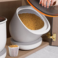 CTIME Airtight Cat Food Container for Small Dog Bird Pet Treats & Dry Food -6 lb(White)