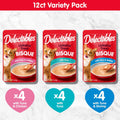Delectables Bisque Lickable Wet Cat Treats - Chicken, Tuna & Shrimp, 12 count
