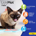 LickiMat Felix, Fish-Shaped Cat Slow Feeders Lick Mat, Boredom Reducer; Perfect for Food, Treats, Yogurt, or Peanut Butt