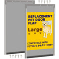 2PCS PAC11-11039 Pet Door Replacement Flaps for Dog and Cat, Doggy Replacement Flap Doors Compatible with Large Pet-Safes Freedom Doggie Doors, Large Size 10 1/8" X 16 7/8" (Smoky Translucent)