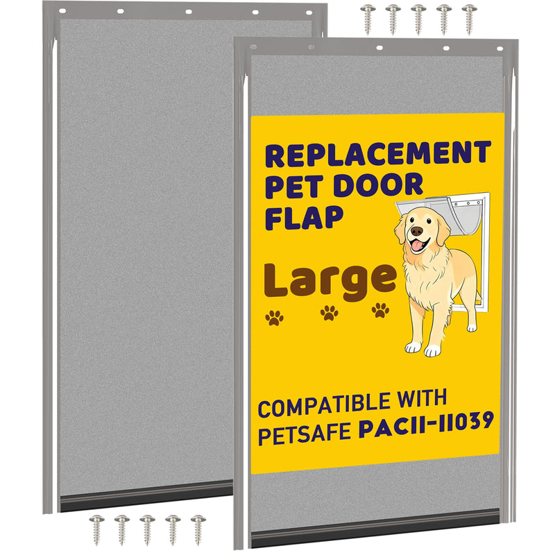 2PCS PAC11-11039 Pet Door Replacement Flaps for Dog and Cat, Doggy Replacement Flap Doors Compatible with Large Pet-Safes Freedom Doggie Doors, Large Size 10 1/8