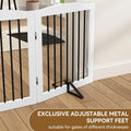 PUPETPO Support Feet for Pet Gate (Updated Version), Pet Gate Metal Support Feet Set of 2 for Extra Wide Foldable Dog Ga
