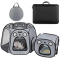 Snuvid Cat Playpen with Separate Litter Box Area, Large Foldable Waterproof Cat Tent - 600D Oxford, Portable Indoor/Outdoor Pet Enclosure, Cage, House & Condos with Carrybag for Kittens, Small Dogs