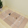Pet Playpen Portable Small Animals Playpen, Customizable Shape & Height Pet Fence Yard Fence for Guinea Pigs, Bunny, Fer