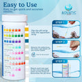 9-in-1 Aquarium Water Test Kit - 100 Freshwater & Saltwater Test Strips | Fish Tank Kit for pH, Nitrate, Nitrite, Hardne