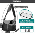 PetAmi Dog Sling Carrier for Small Dog, Hands Free Crossbody Carrier