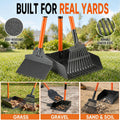Pooper Scooper for Dogs, 38" Long Handle Metal, XL Tray, 3-Piece Set
